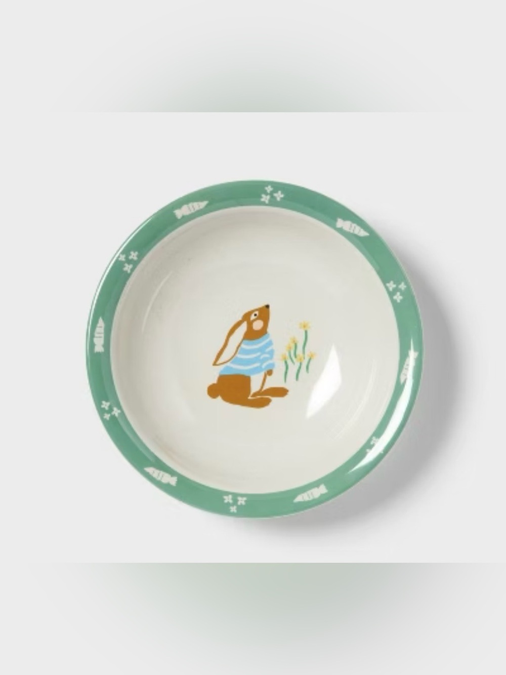 Set/2 Pillowfort Dinner Bowl Melamine BUNNY Rabbit Spring/Easter 17.5 fl oz. NEW